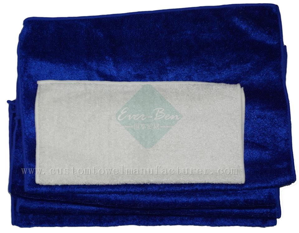 China Custom Microfiber Ice Cool Towels Navy Ocean Blue Sport Towels Supplier
